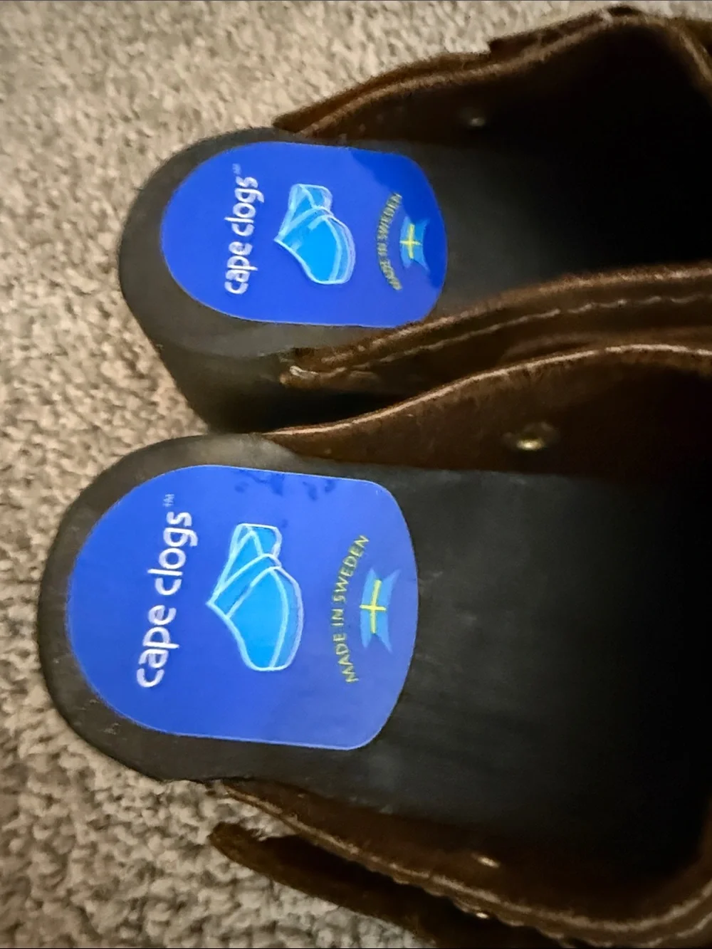 Gently worn Cape Clogs kids Brown suede Slip-On Clogs